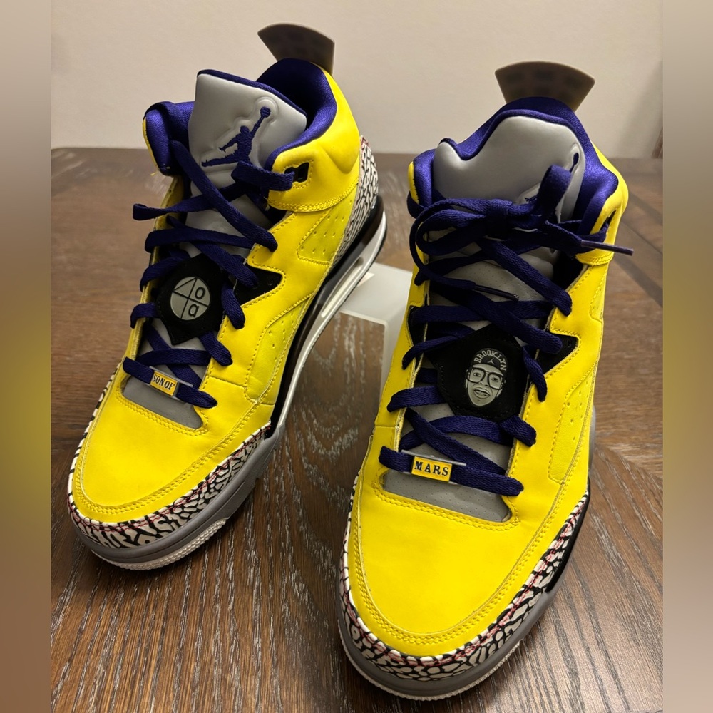 Nike Air Jordan “Son of Mars” Men’s Athletic Shoes Yellow, Purple & Gray;Size 10